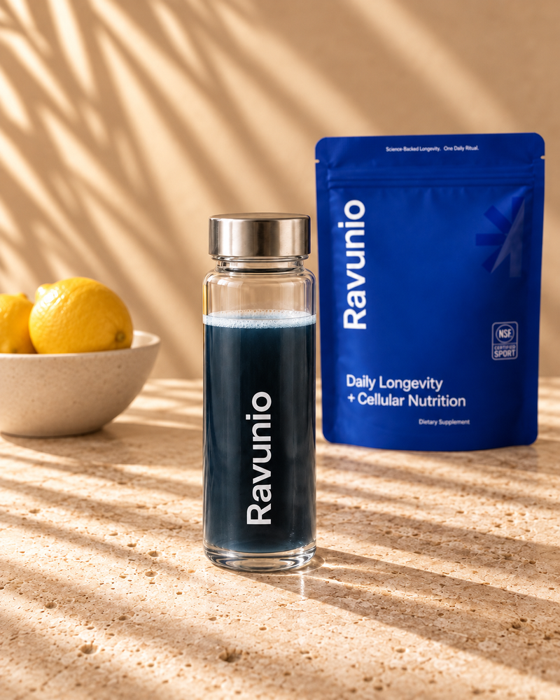 Enjoying the daily Ravunio drink